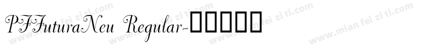 PFFuturaNeu Regular字体转换